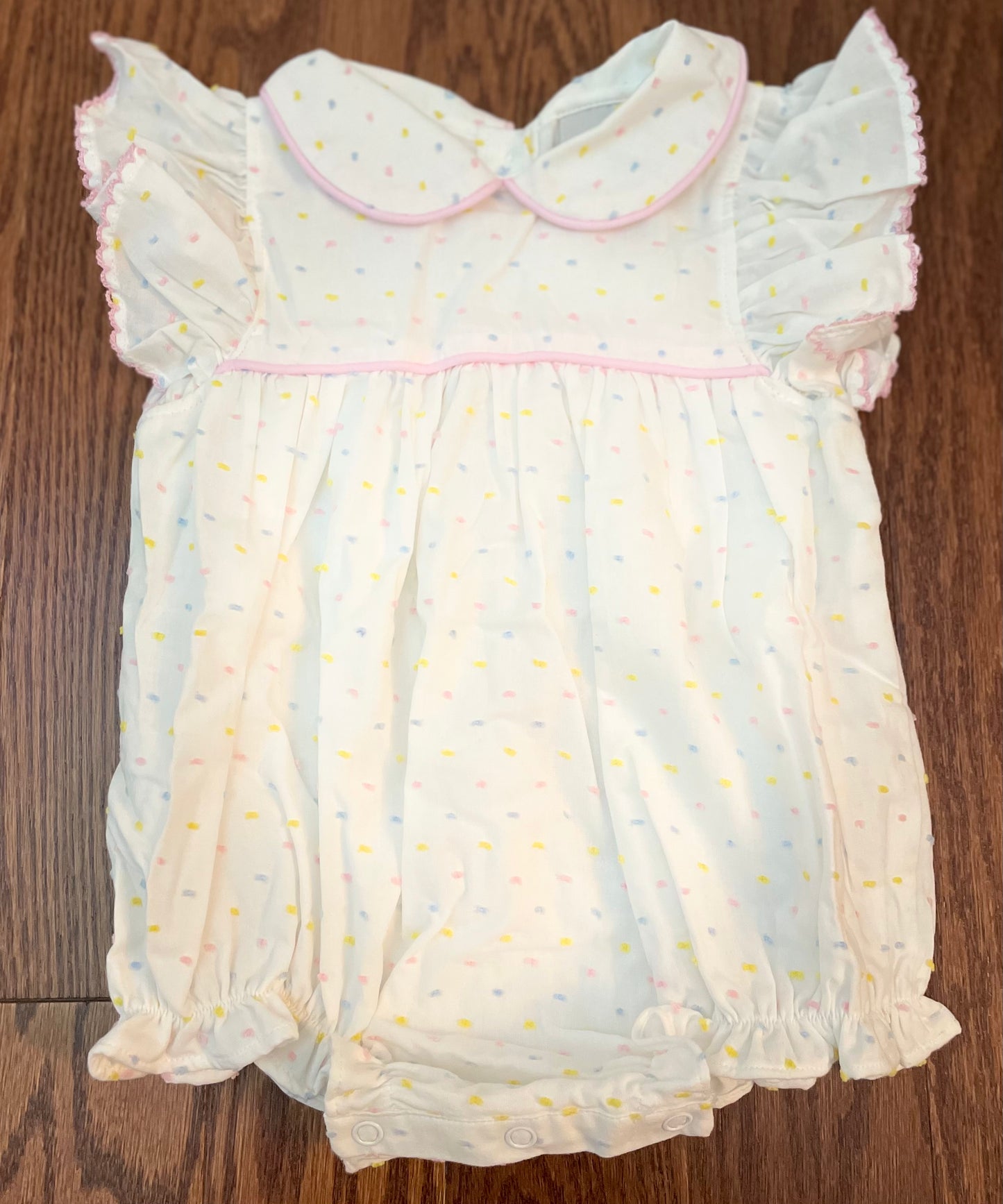 Multi Pastel Swiss dot girls bubble