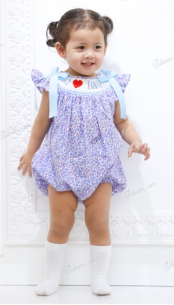 Smocked I love Dad bubble