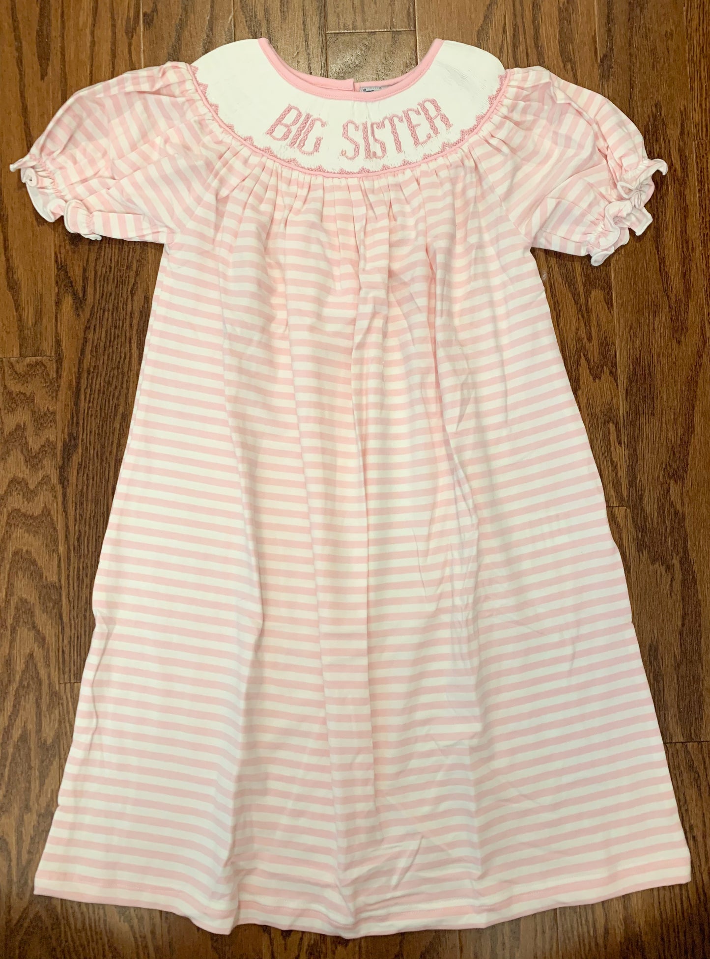 Smocked Big Sister Dress, Pink