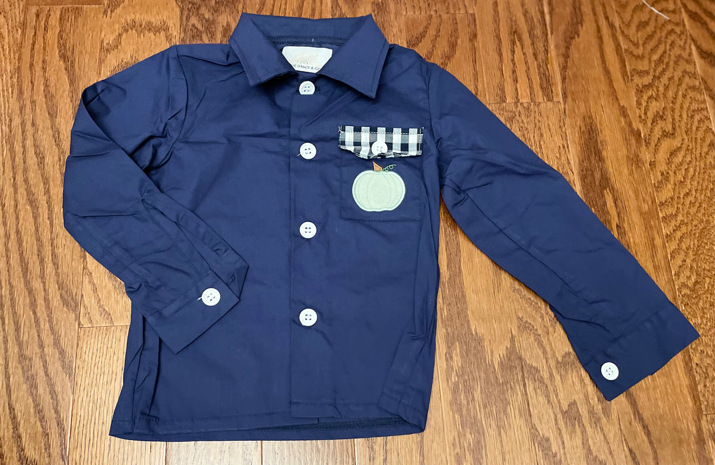 Pumpkin swirls Boys button up