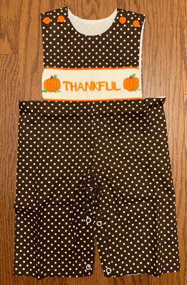 Thankful Smocked Jon Jon