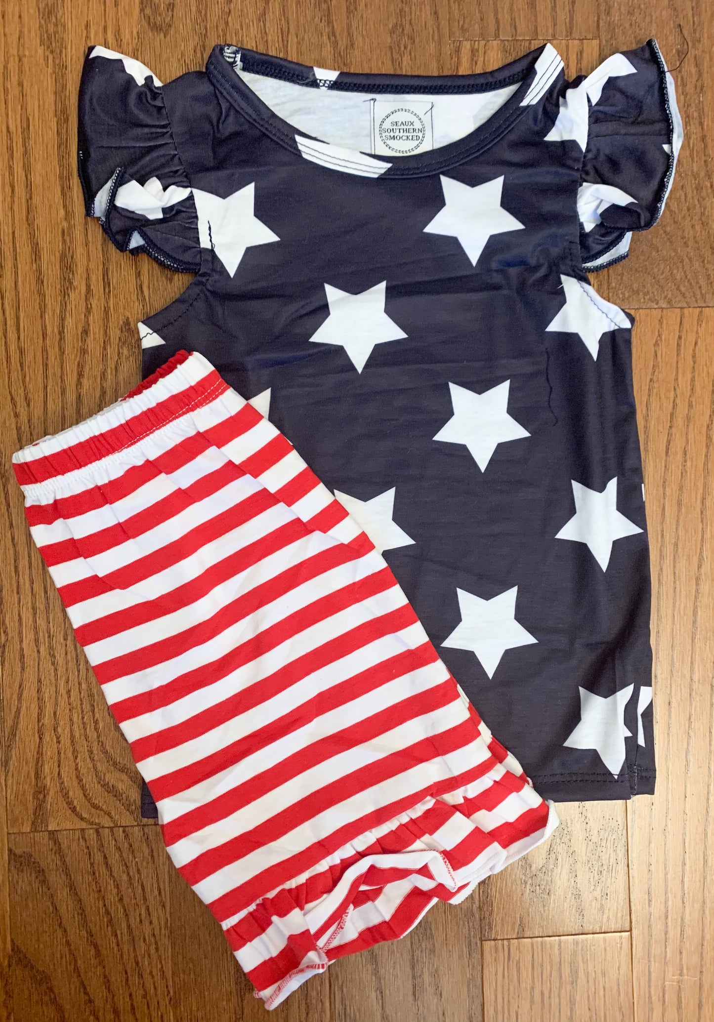 Girls Stars and Stripes short set