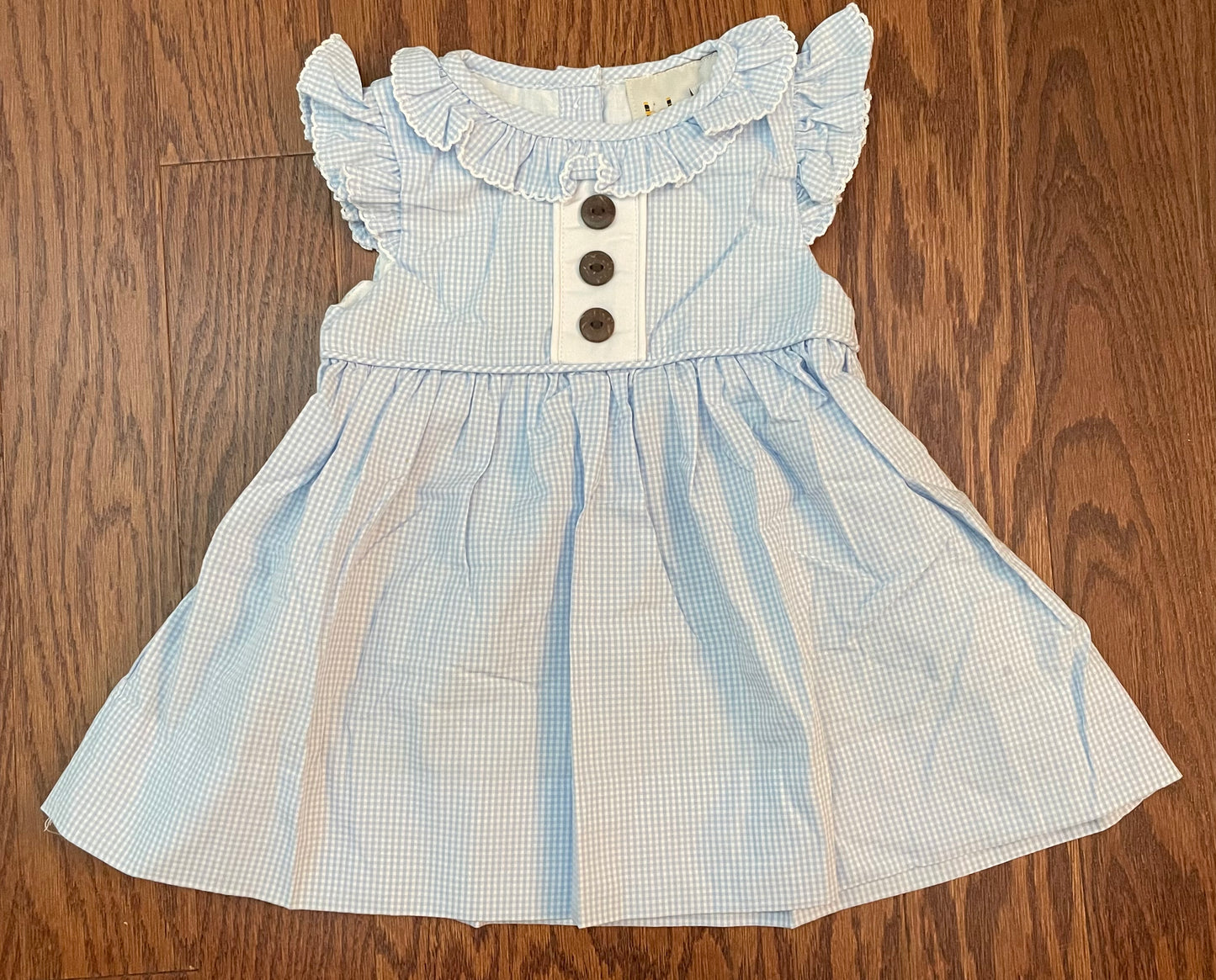 Blue gingham dress