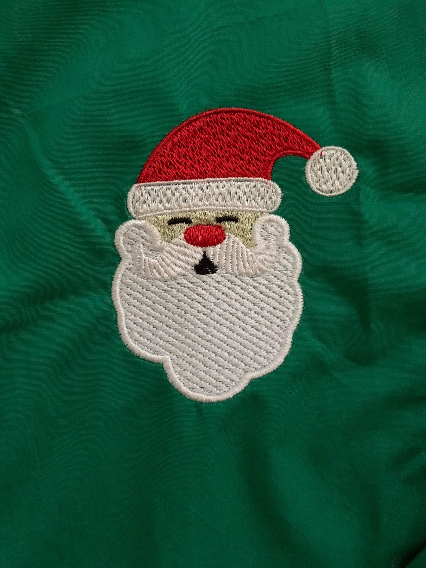 Embroidered Santa boys button up