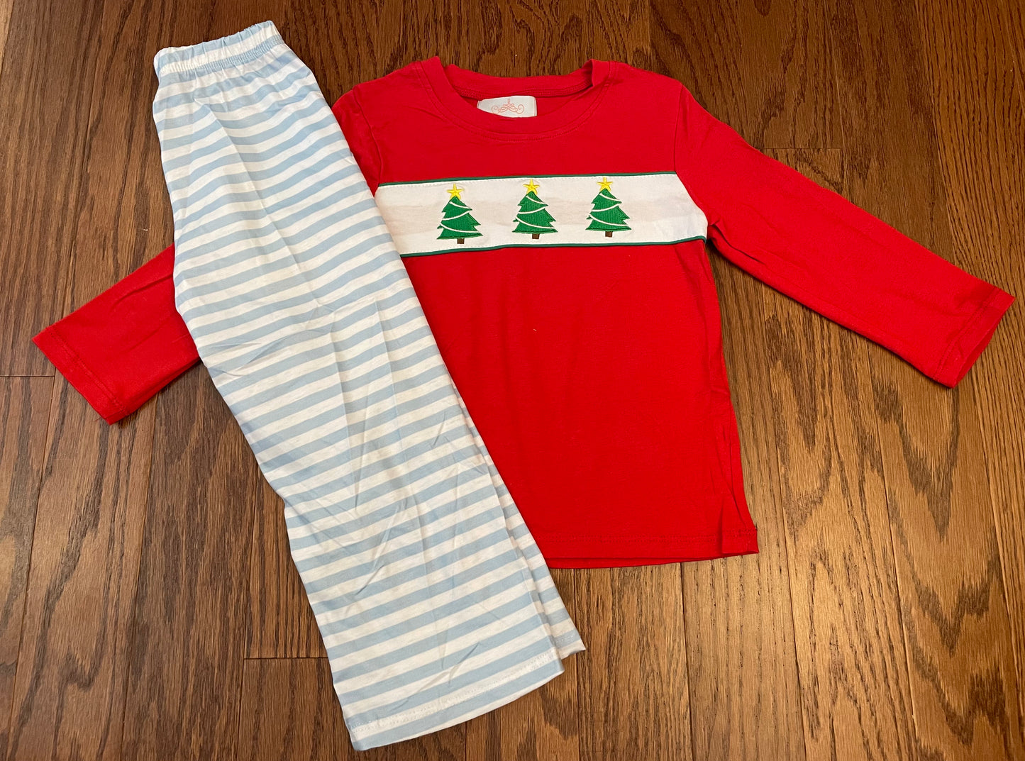 Trio Christmas trees boys pant set