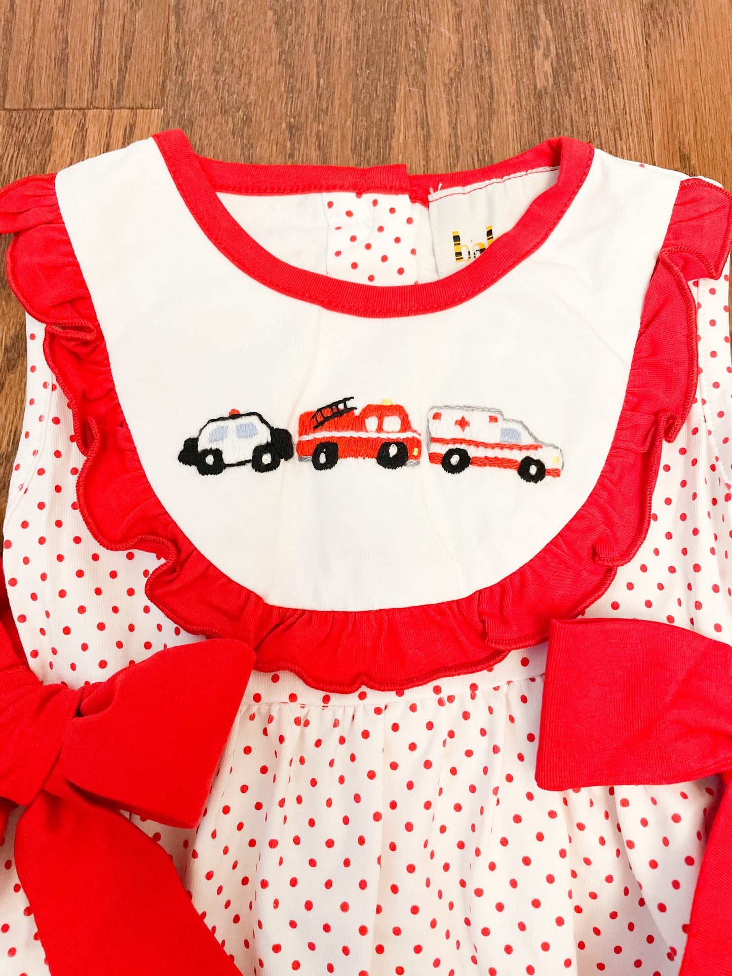 Embroidered First Responder girls bubble