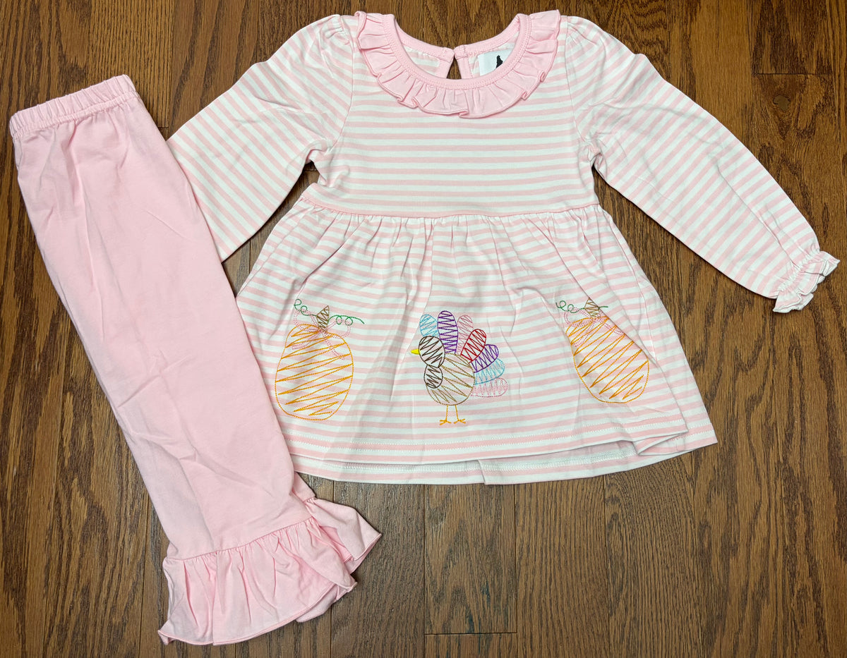 Stitched Turkey Girl Pant Set