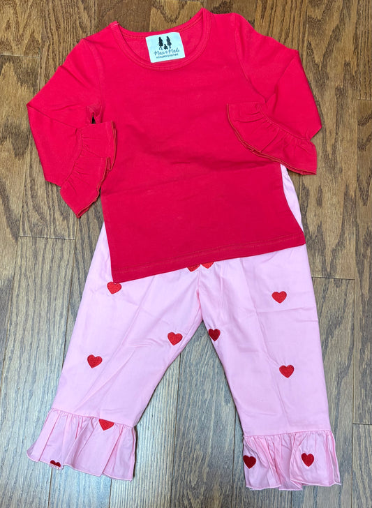 Follow Your Heart Valentine’s Girls Pant Set