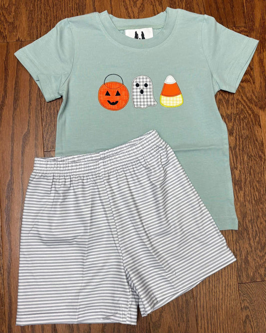 Halloween Trio boy short set