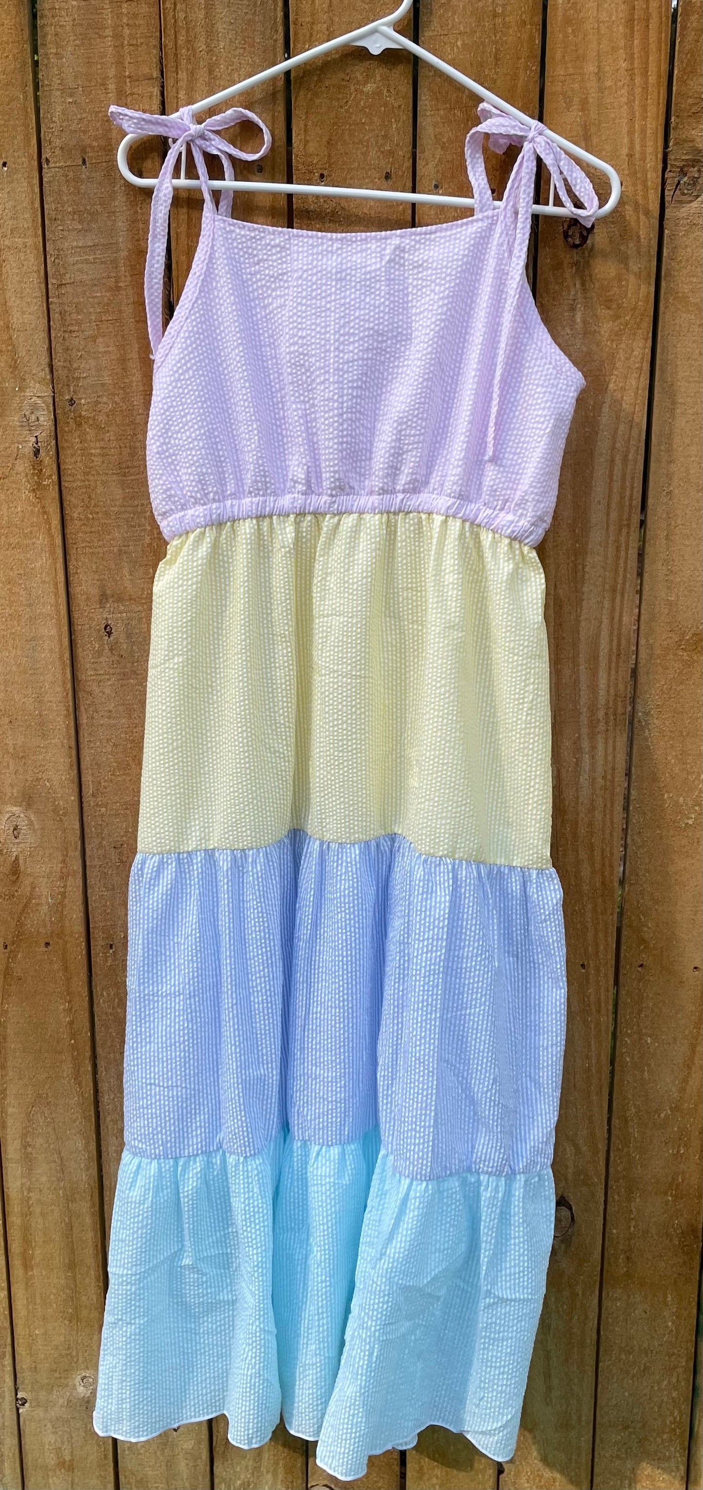 Colored Seersucker Women’s Dress