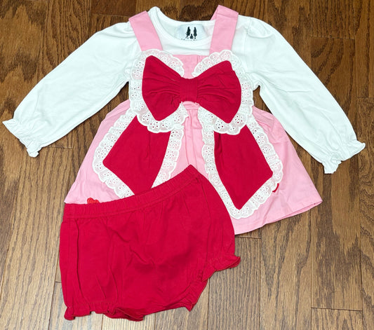 Follow Your Heart Valentine’s Girls Diaper Set