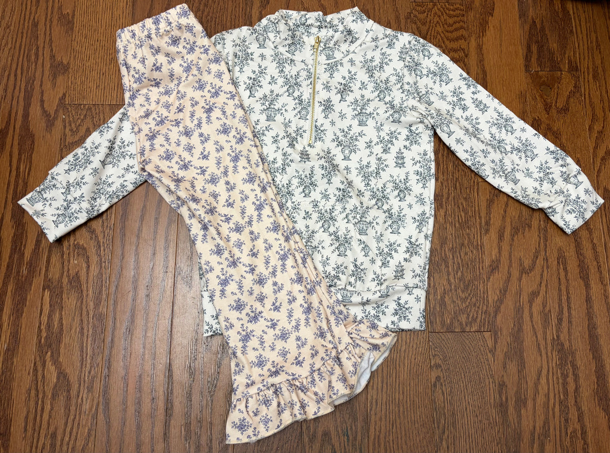 Fall Pullover Set, grandmillennial mix, girl pant set