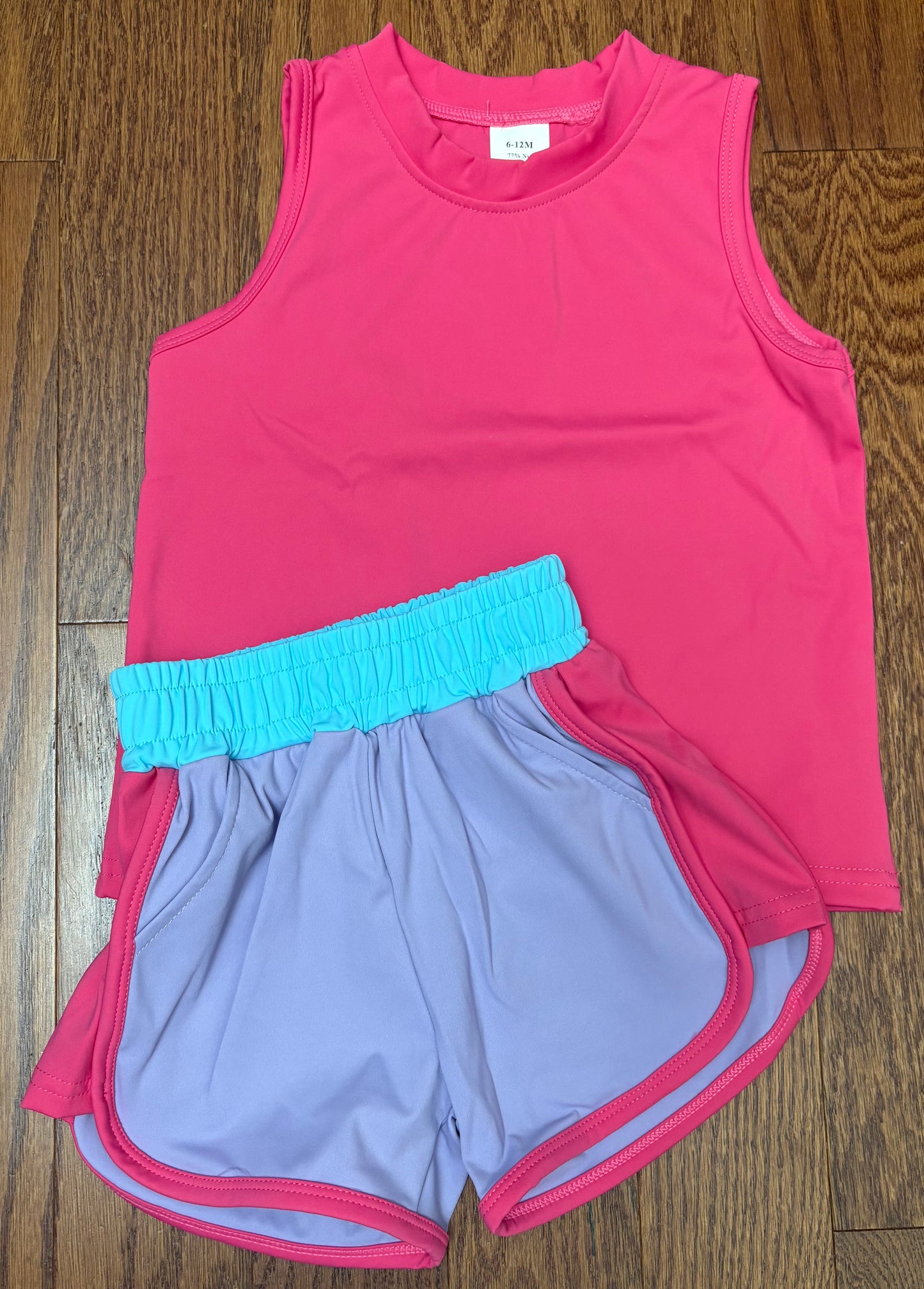 Athletic Short Set, Pink/Purple