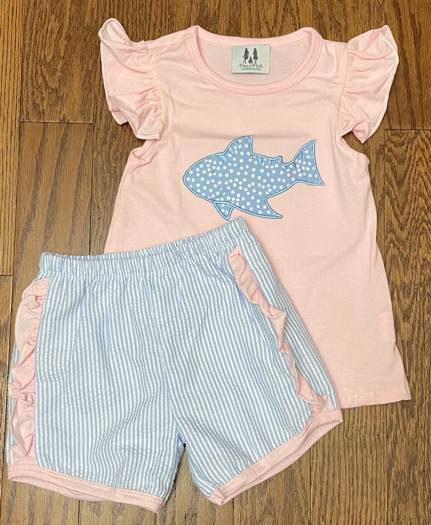 Shark Girl Short Set