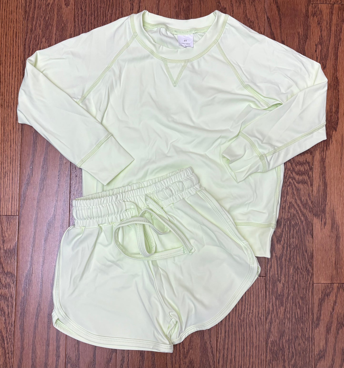 Athletic Short Set, Light Green