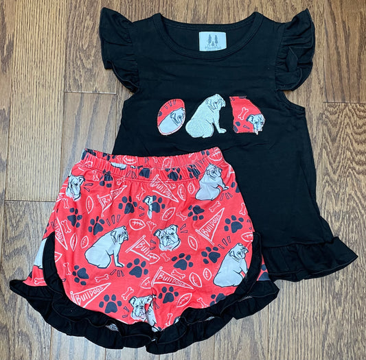 Custom Bulldogs Girl Short Set