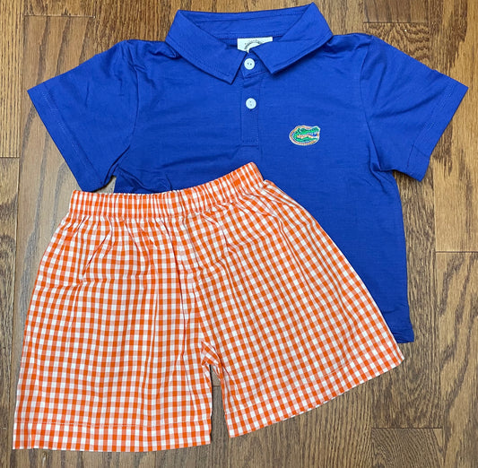 Embroidered Gators Boy Short Set