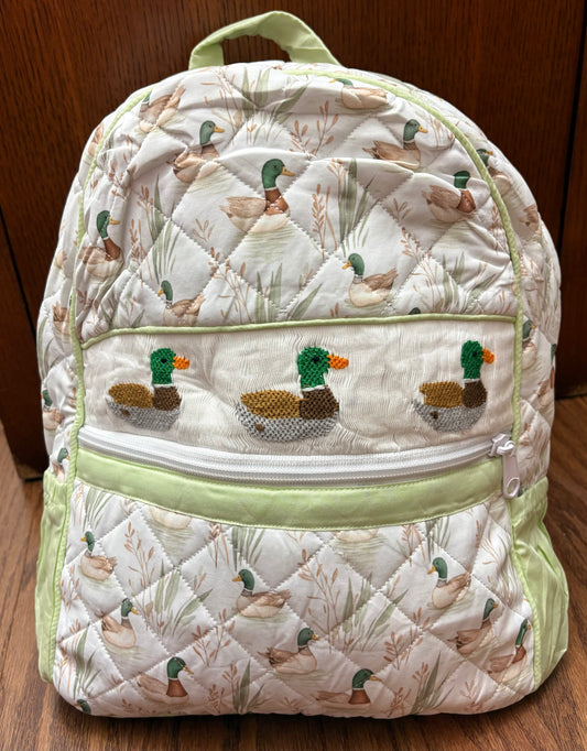 Smocked Mallard Backpack