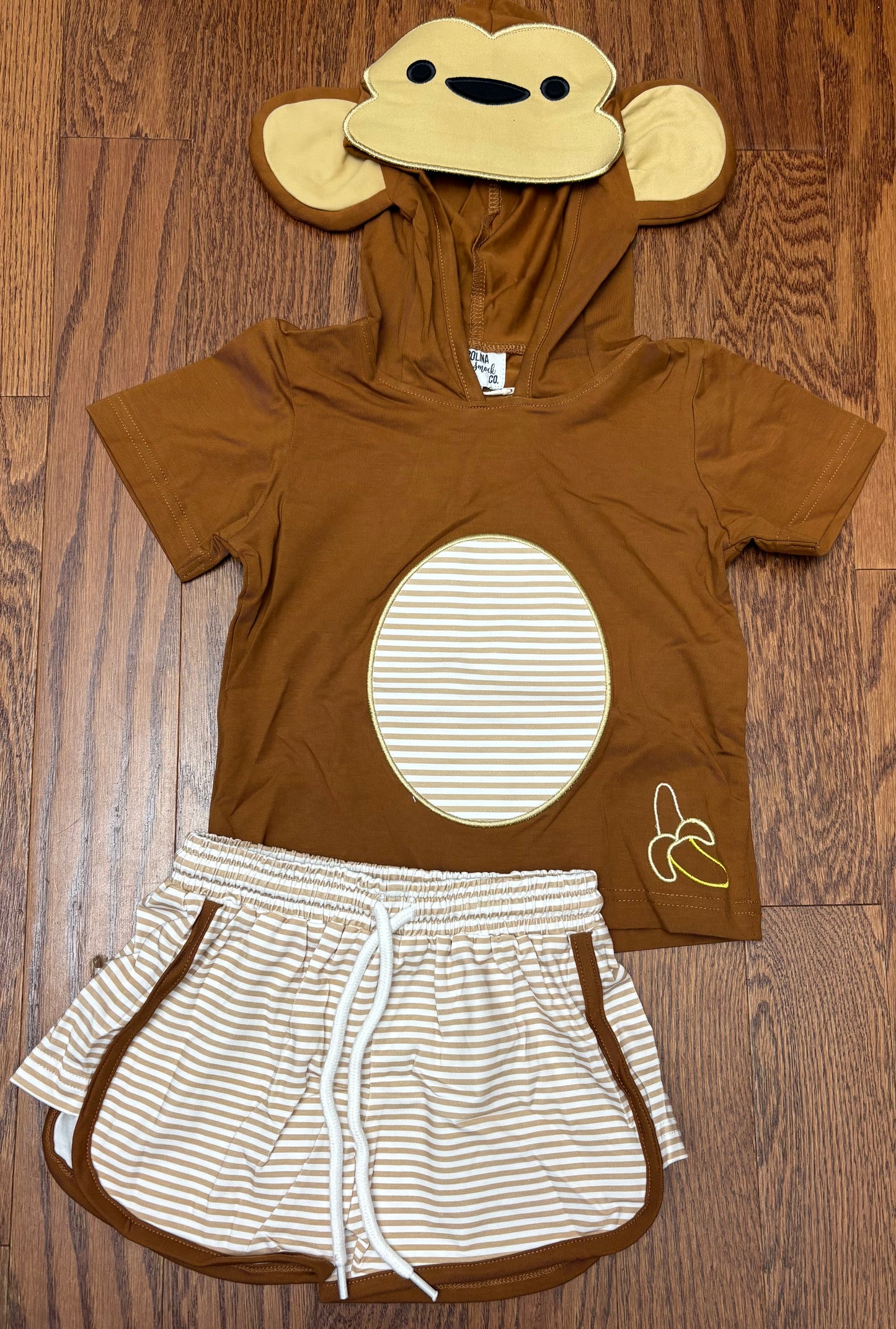 Monkey hoodie short set