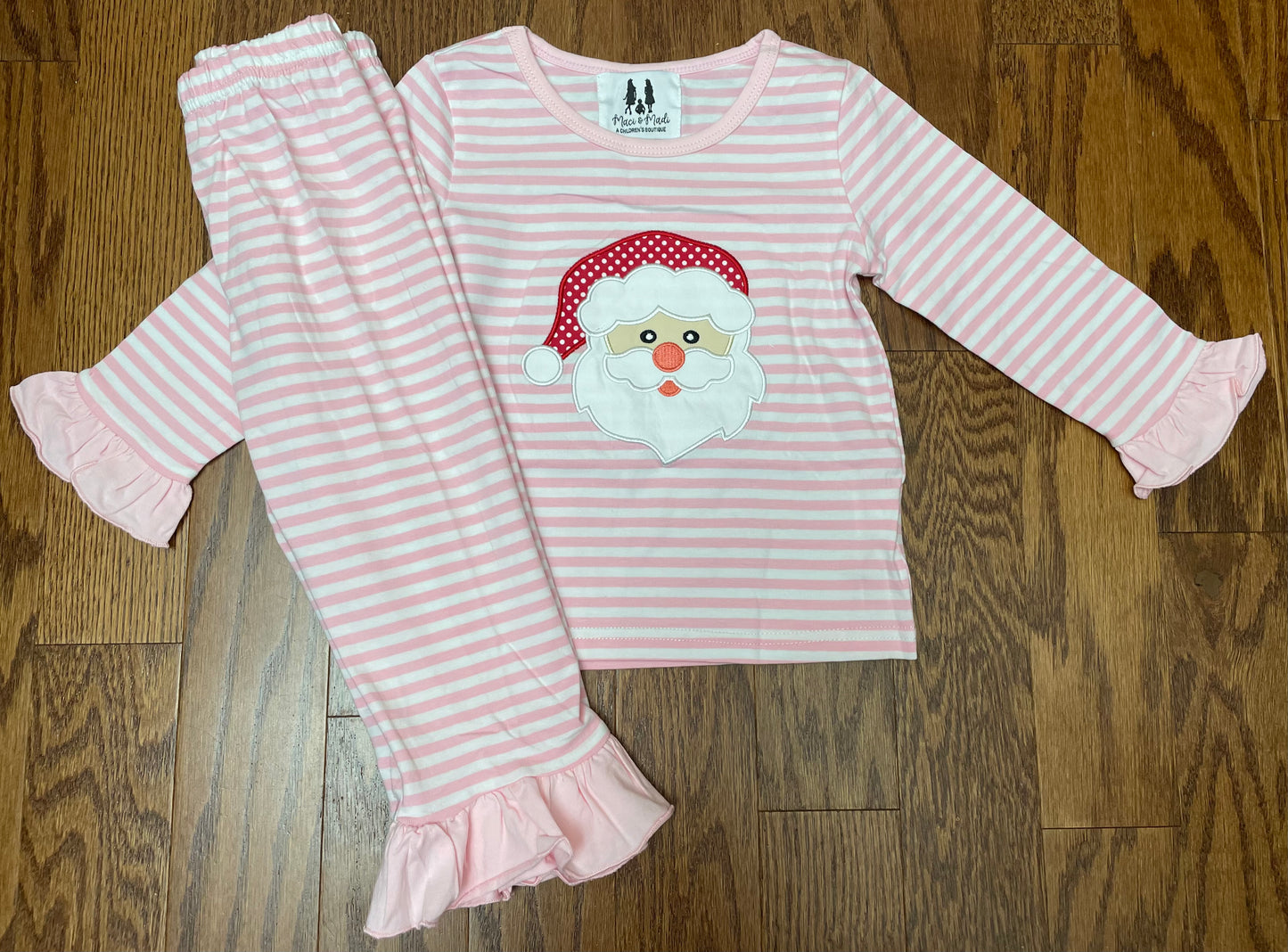 Santa and Stripes girls lounge set