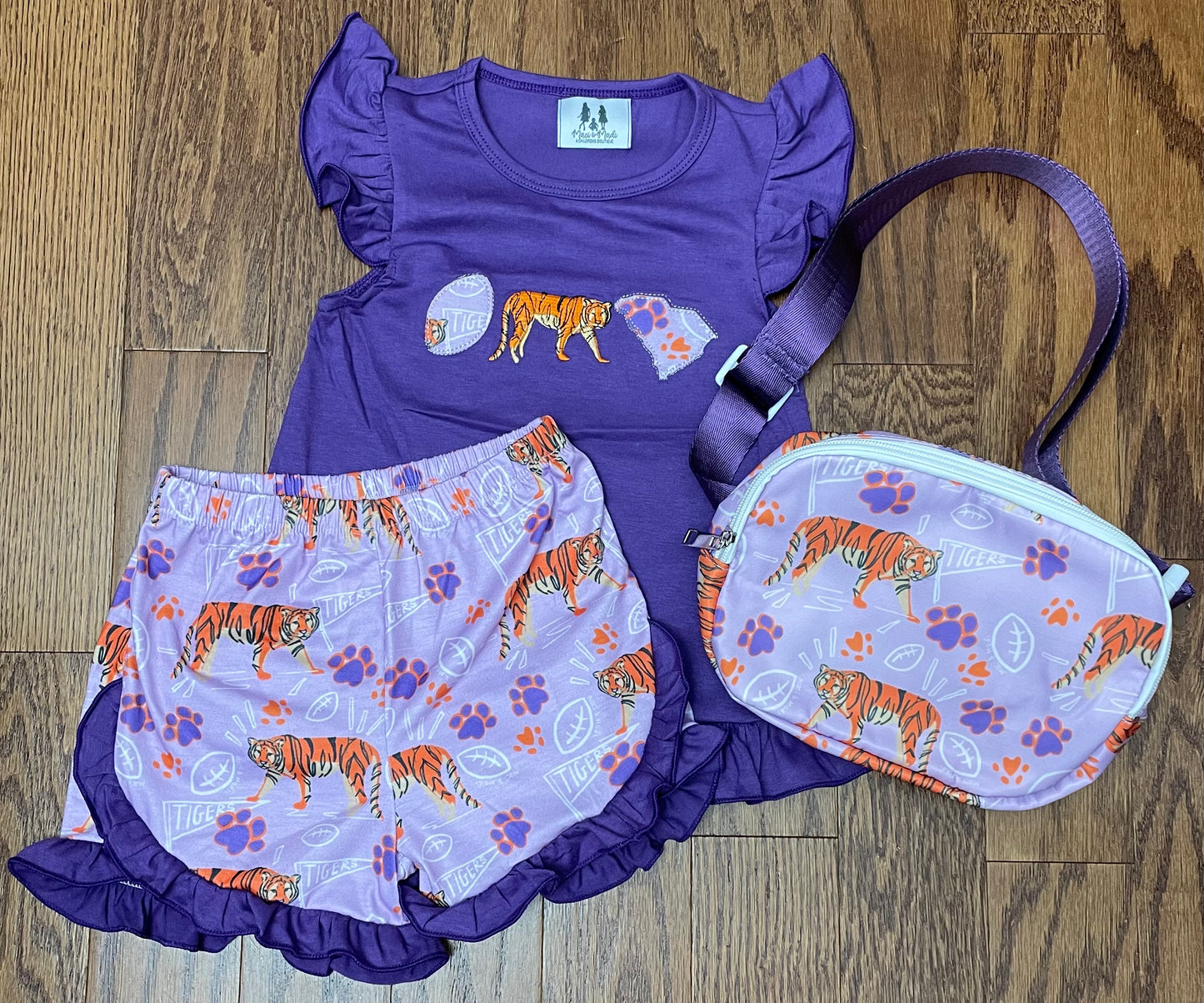 Custom Tigers Girl Short set