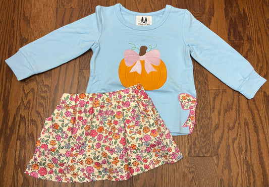 Pumpkins and Posies Girl Skort Set
