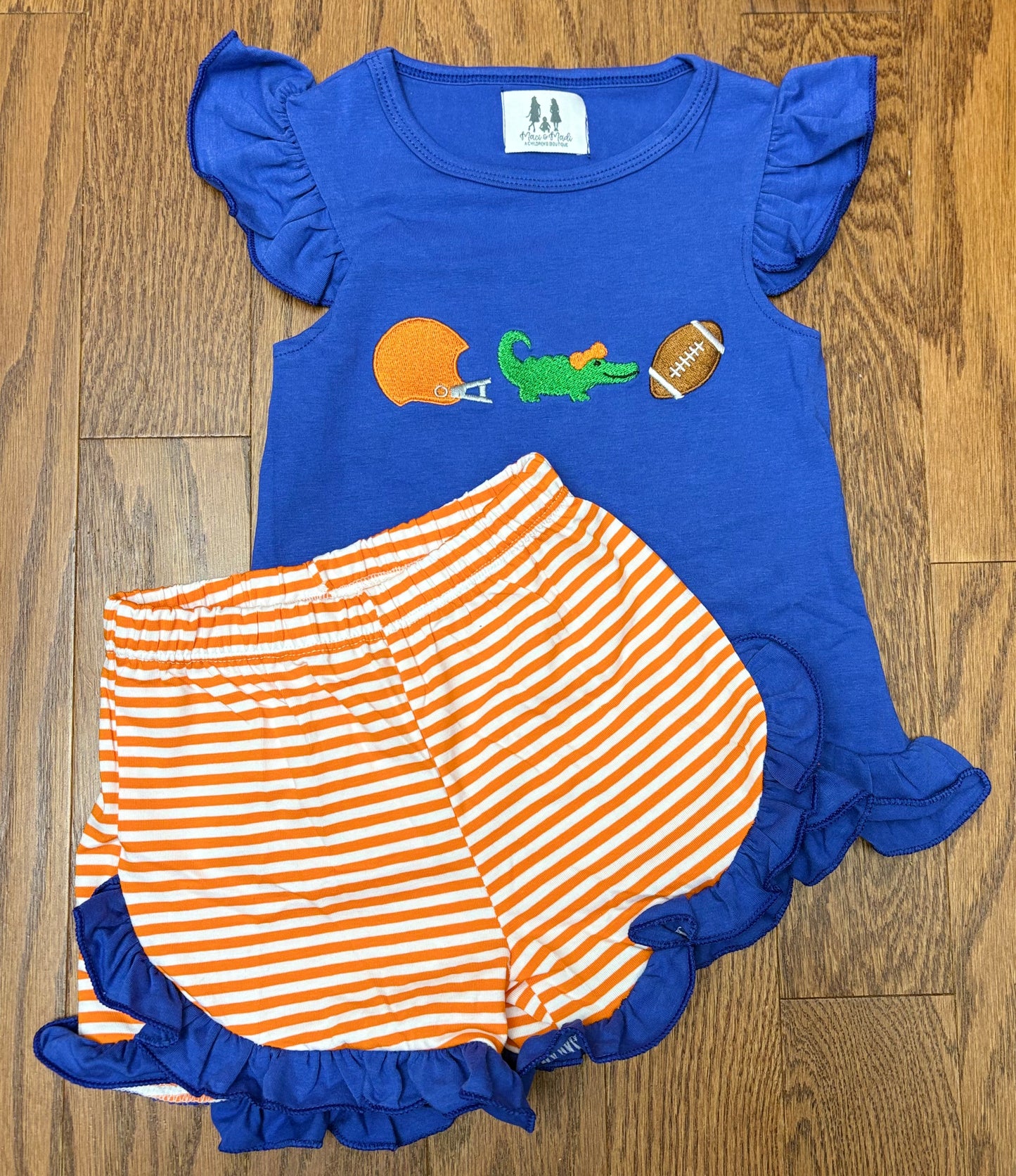 Alligator football girl short set