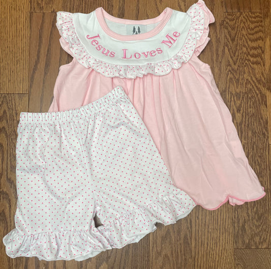 Jesus Loves me Girl Short Set