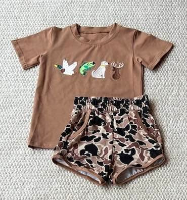 Outdoors and Hunting boys short set