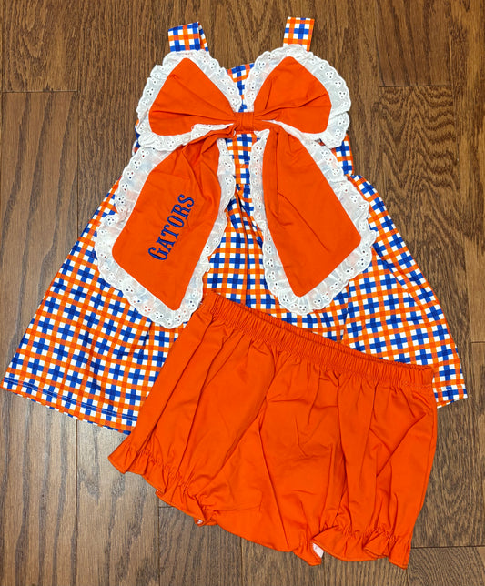 Gators Bowtiful Girl Diaper Set