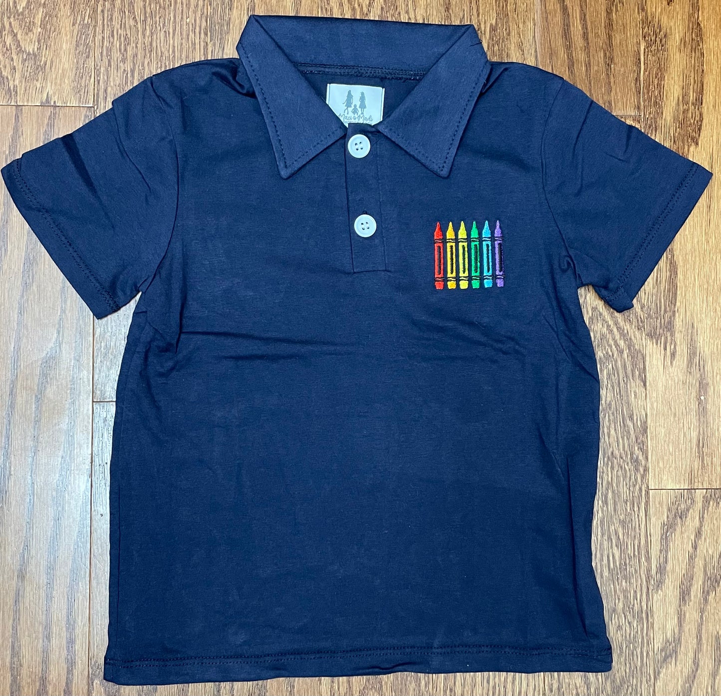 Embroidered Crayon Boy Polo