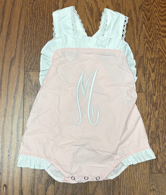 Pink Sunsuit with monogram M