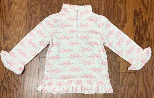 Pink Bow Girl Pullover