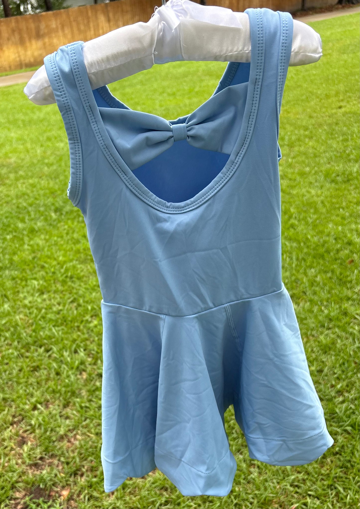 Athletic blue dress with shorts unattached