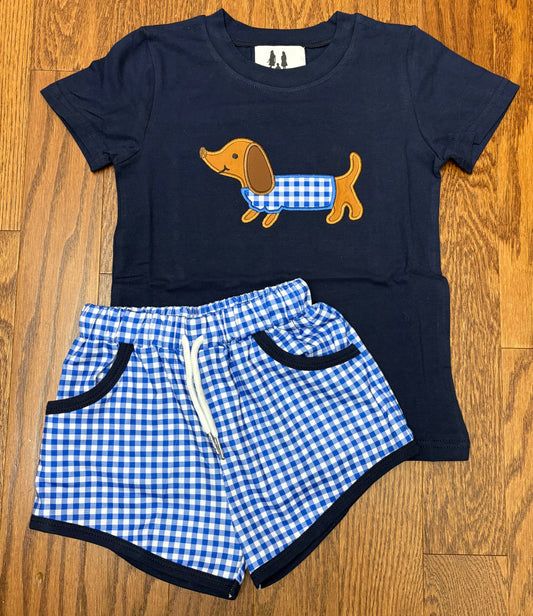 Dachshund boy short set