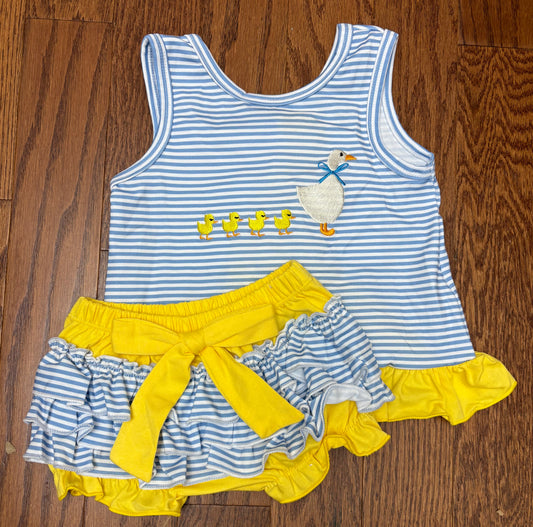 Waddle like a duck girl diaper set