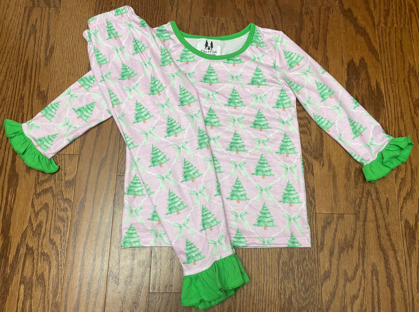 Pink and Green Trees Girl Lounge set