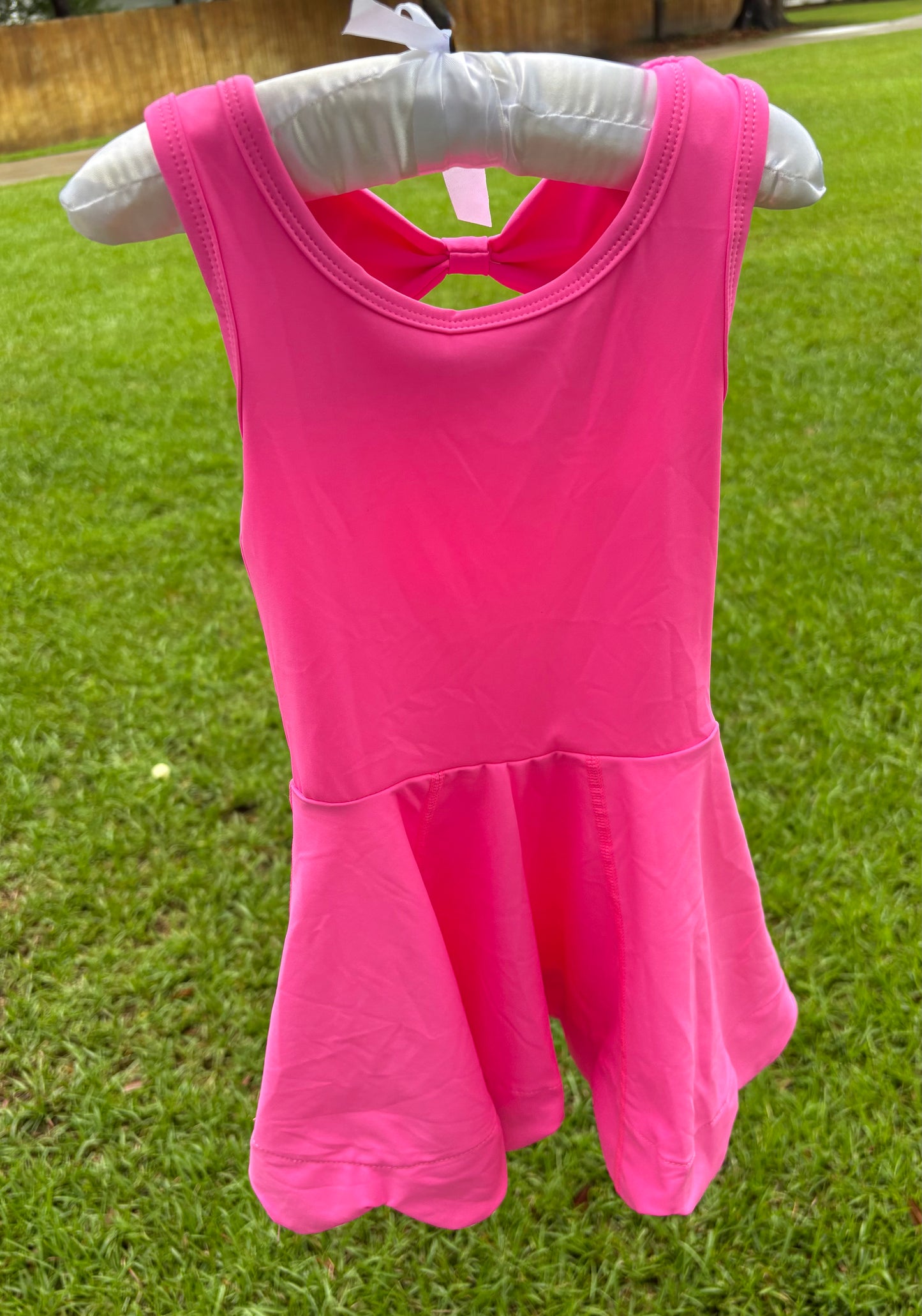 Athletic pink dress with shorts unattached
