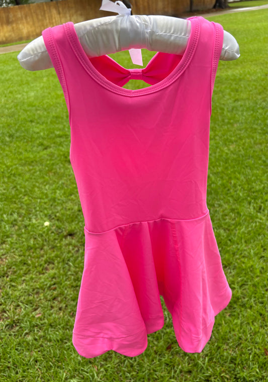 Athletic pink dress with shorts unattached