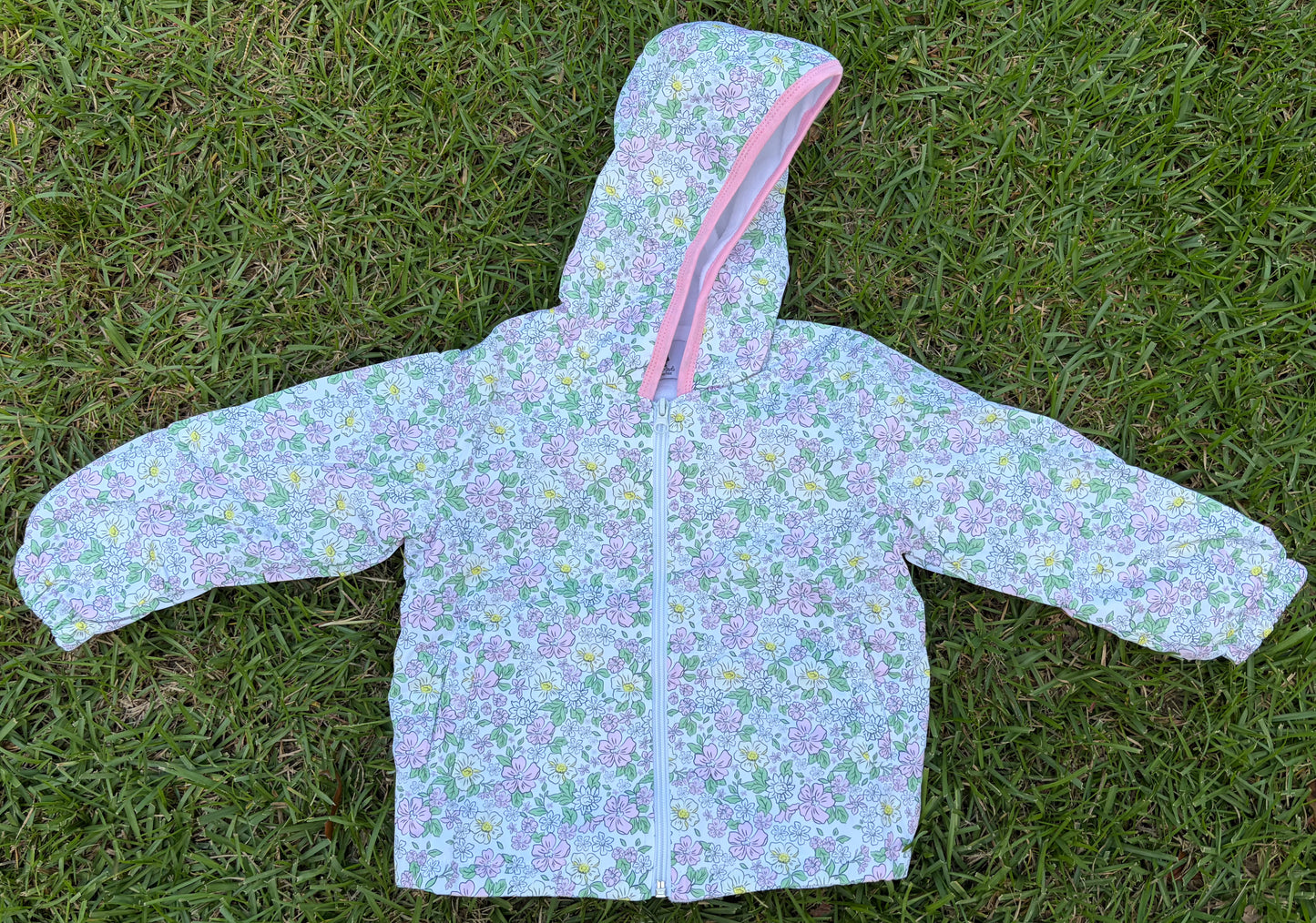 Rain Jacket, Pink Floral