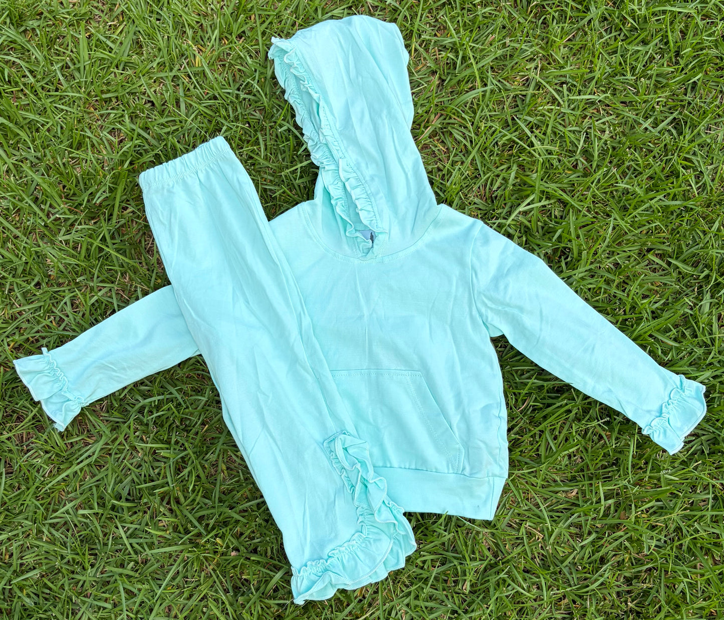 Hooded girl pant Set, blue