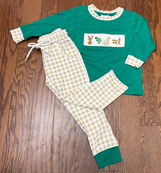 Smocked Outdoors boys pant set