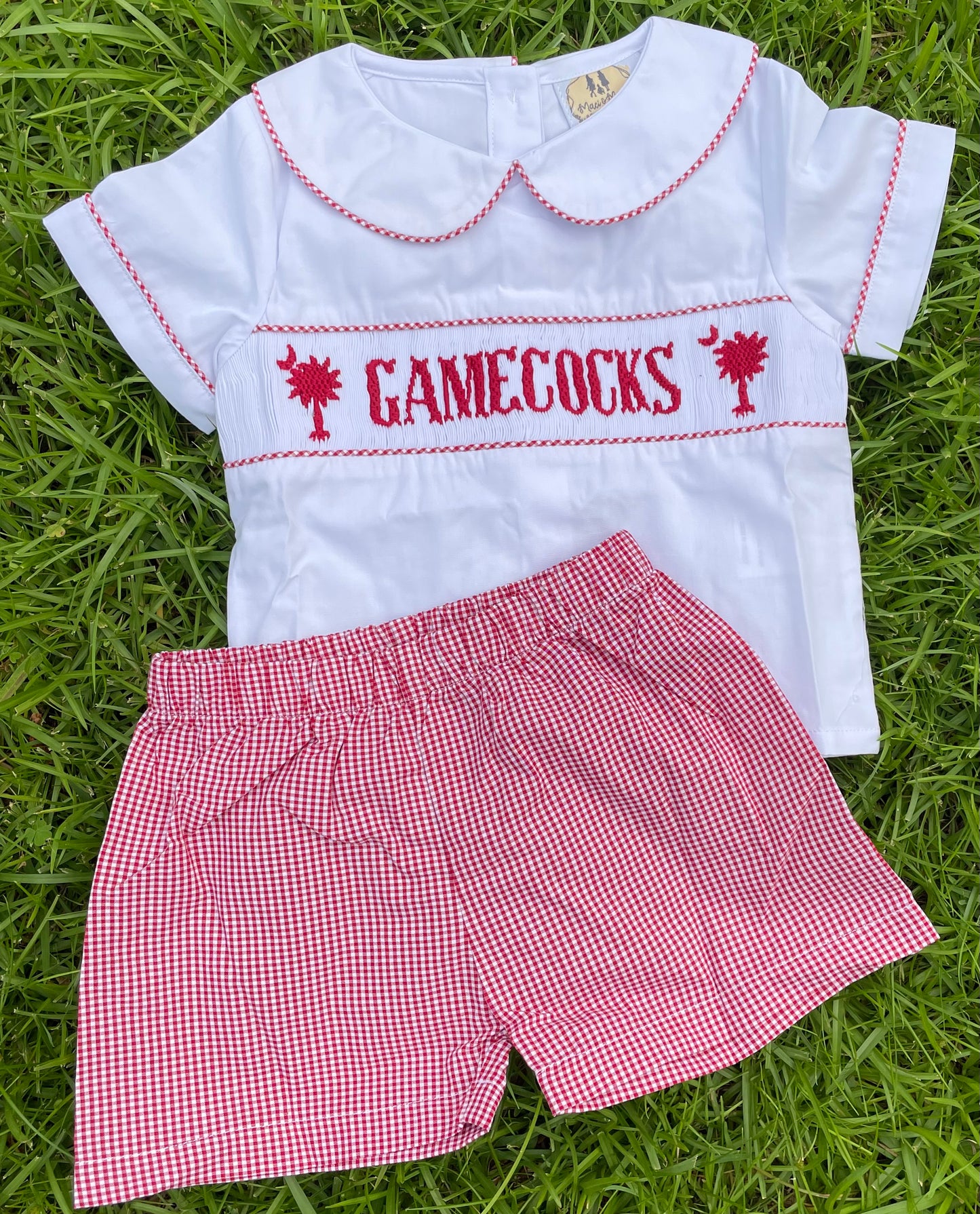 Smocked Gamecocks Boy Short Set