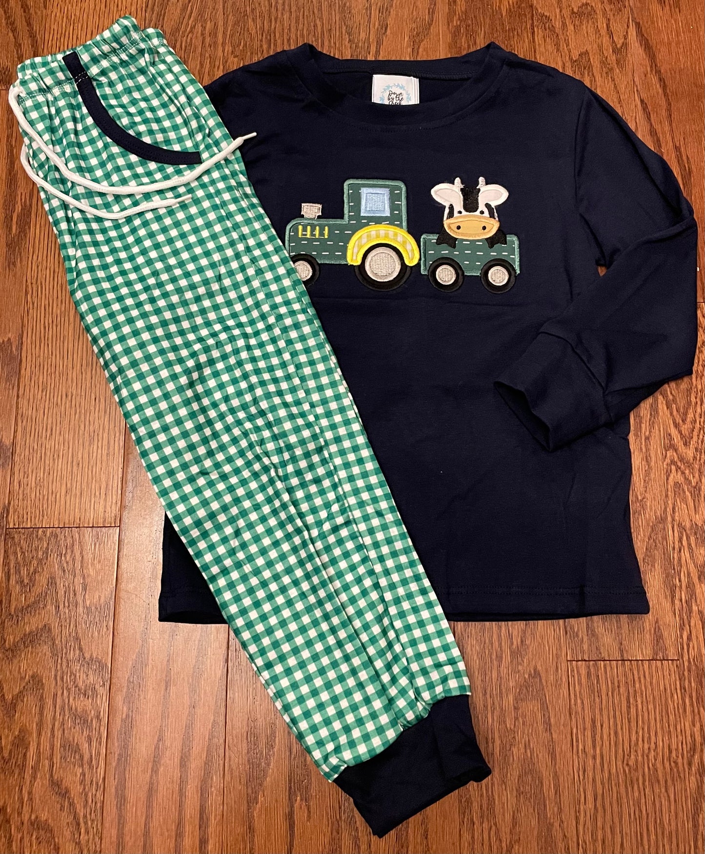 Cow and Tractor boy pant set