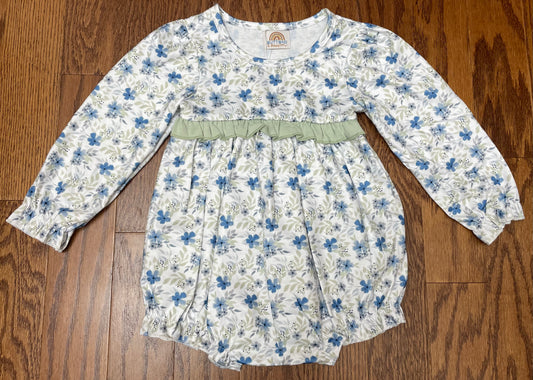 Classy Florals in Blue Girl Bubble