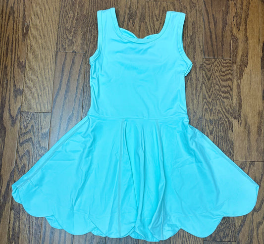 Athletic Skort Dress, Aqua