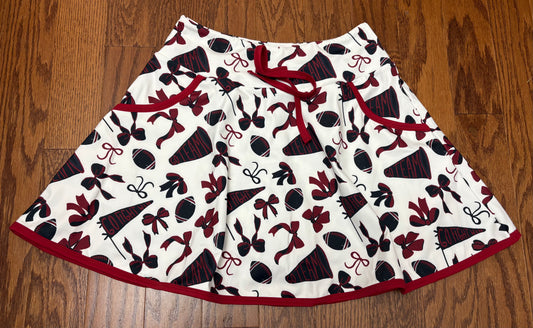 Garnet and Black with Garnet trim women’s athletic Skort