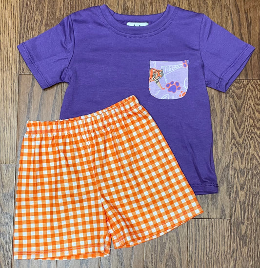 Custom Tigers Boy Short set