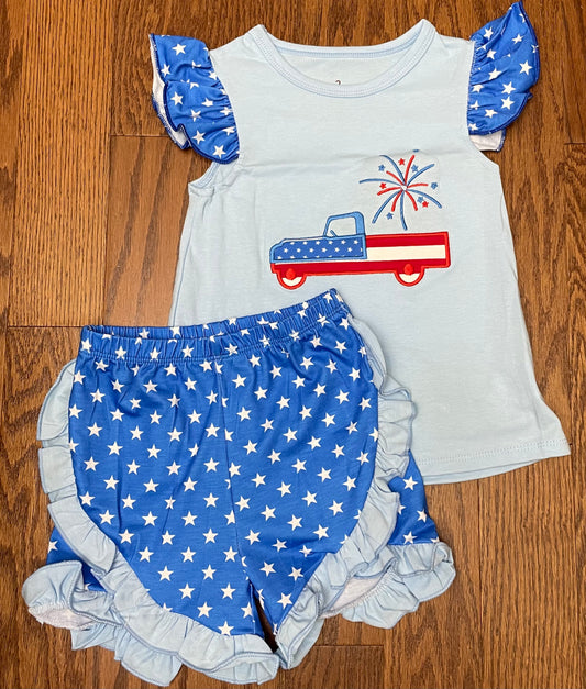 American Truck Girl Short Set