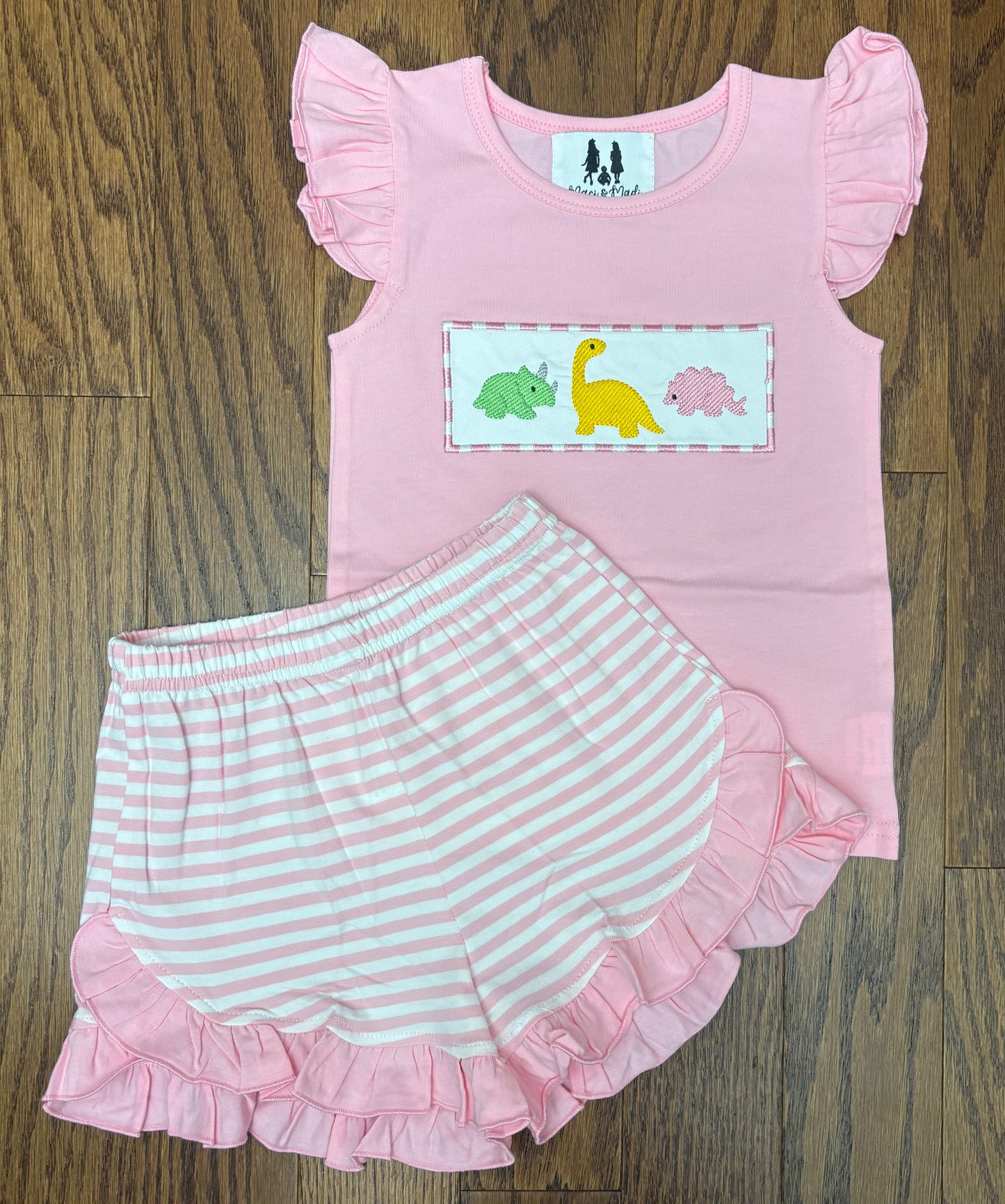 Trio Dinosaur Girls Short Set